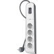 Belkin Extender-protector surge 4xType F, 3x1.5mm2, 16А, 2m, white (BSV400vf2M)