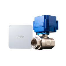 U-Prox Комплект запобігання затопленню Valve DN20, 3/4", автономне живлення від батарей CR123A, автоматичний прогон раз на тиждень (4820261370348)