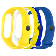 Ремінець до фітнес браслета Armorstandart комплект 3шт Xiaomi Mi Band 4/3 Ukraine (ARM87025)