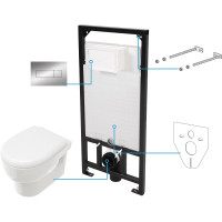 Deante Concealed toilet set Avis 6 in 1, white (CDAS6ZPW)