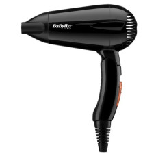 BaByliss Hair dryer travel, 2W, 2 modes, folding handle, black (5344E)