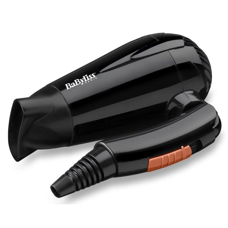 BaByliss Фен дорожный, 2000Вт, режимов-2, складная ручка, черный (5344E)