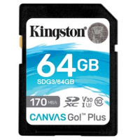 Kingston Карта памяти SD 64GB C10 UHS-I U3 R170/W70MB/s (SDG3/64GB)