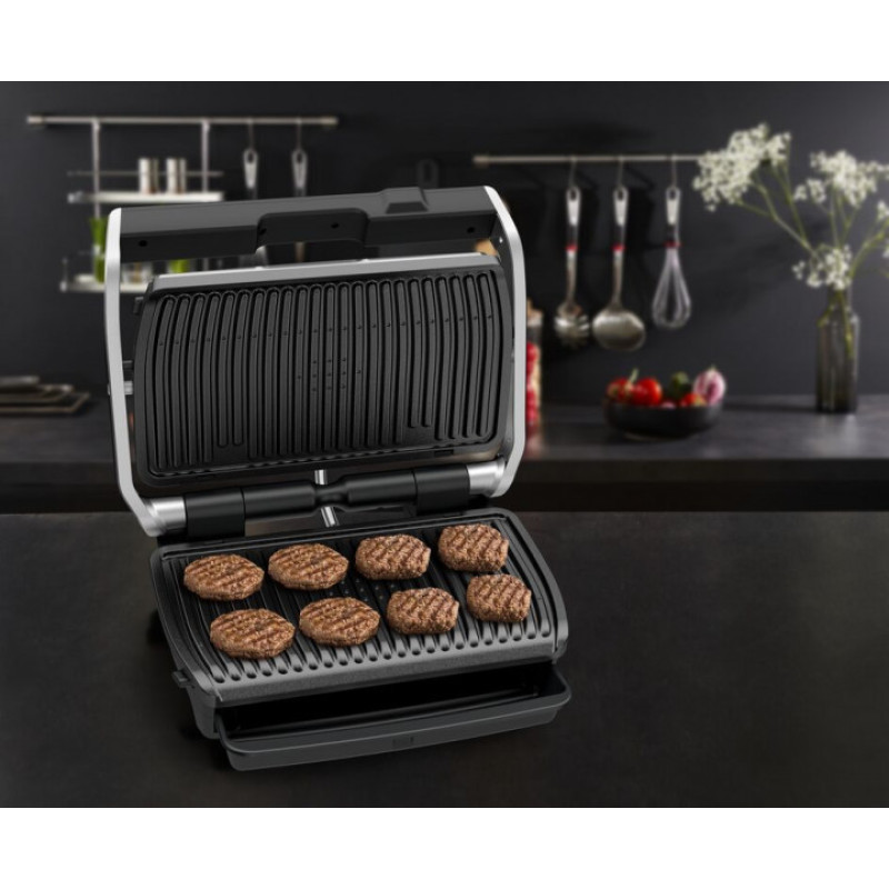 Tefal grill clamping OptiGrill Elite XL, 2200W, temp. regimes-16, removable plates, metal (GC760D30)