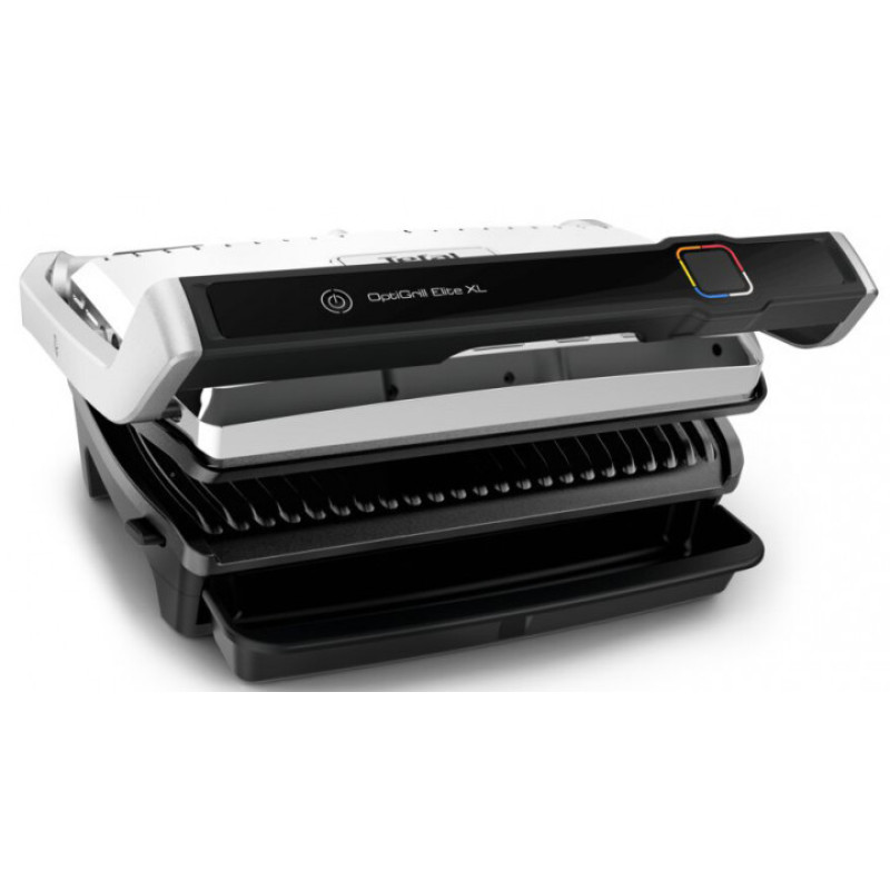 Tefal grill clamping OptiGrill Elite XL, 2200W, temp. regimes-16, removable plates, metal (GC760D30)