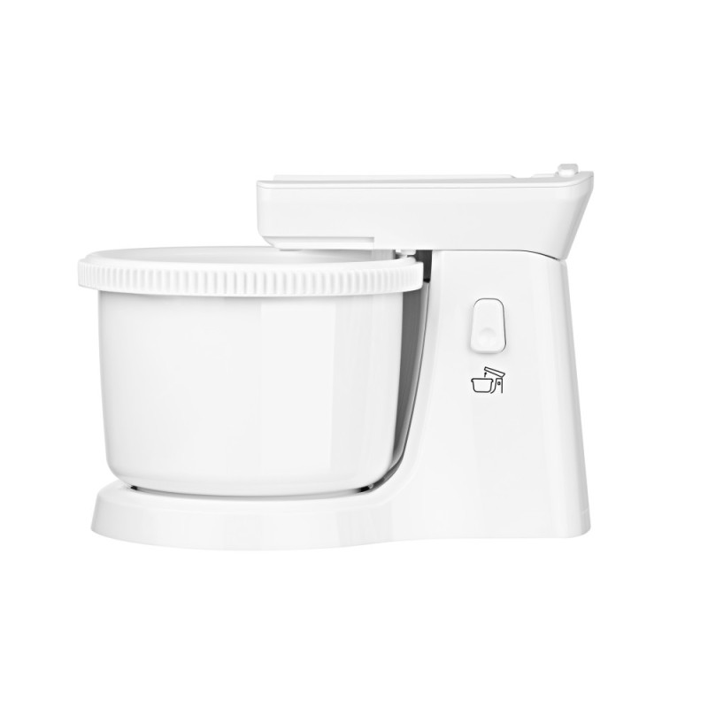 ARDESTO hand mixer with a bowl, 500W, nozzles-4 beaters, bowl-plastic, 3.2L, turbo mode, white (KSTM-500W)