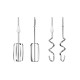 ARDESTO hand mixer with a bowl, 500W, nozzles-4 beaters, bowl-plastic, 3.2L, turbo mode, white (KSTM-500W)