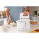 ARDESTO hand mixer with a bowl, 500W, nozzles-4 beaters, bowl-plastic, 3.2L, turbo mode, white (KSTM-500W)