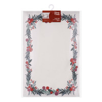 ARDESTO Салфетка сервировочная Happy Holidays 30х45см, 90% полиэстер, 10% хлопок, белый венок (ART06HH)