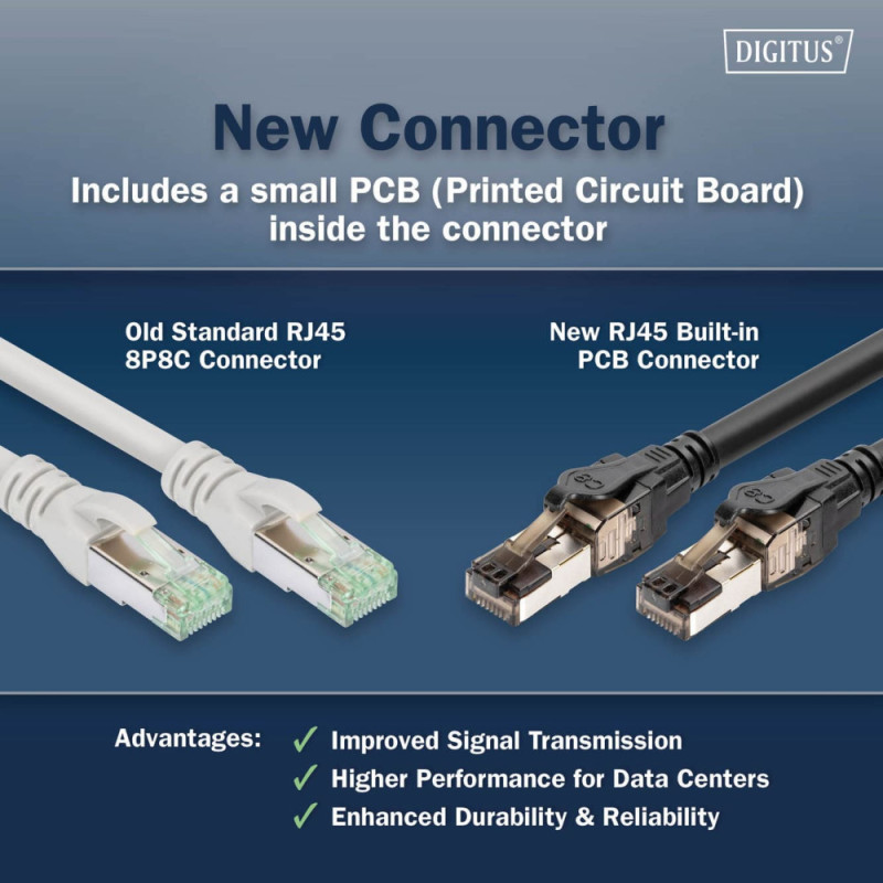 Digitus Патч-корд DIGITUS CAT 8.1 S-FTP, 5м, AWG 24/7, LSZH, чорний (DK-1843-050)