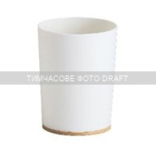 ARDESTO Toothbrush tumbler Minimalism 7.8x11.3cm, polypropylene, bamboo, white (ARHB3105WB)