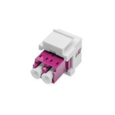 Digitus Fiber LC-duplex coupler, MM-OM4,for keystone panel Color Violet, incl. keystone frame (DN-96019-1-K)