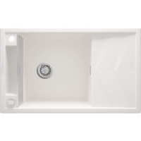 Deante Мийка кухонна Magnetic, граніт, прямокут., з крилом, 820х500х219мм, чаша - 1, накладна, алебастр (ZRM_A113)