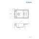 Deante Kitchen Sink granite, rectang., with drainboard, 820х500х219mm, bowl - 1, over-mounted, alebaster (ZRM_A113)