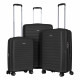 2E Suitcase Middle, Aero, polypropylen, 63/78 L, TSA, 4 wheels, EXP, black (2E-SPP-AERO-M-BK)
