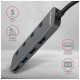 Концентратор AXAGON USB 3.1 to 4xUSB 3.0 0.2m switch black (HUE-MSA)