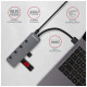 Концентратор AXAGON USB 3.1 to 4xUSB 3.0 0.2m switch black (HUE-MSA)