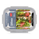 ARDESTO Food storage container Gemini 0.66l, borosilicate glass, plastic, rectangular, transparent (AR1260BRC)