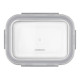 ARDESTO Food storage container Gemini 0.66l, borosilicate glass, plastic, rectangular, transparent (AR1260BRC)