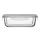 ARDESTO Food storage container Gemini 0.66l, borosilicate glass, plastic, rectangular, transparent (AR1260BRC)