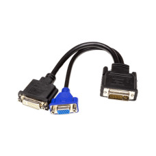 Переходник DVI-I (M) to DVI-D (F) + VGA (F), 0.3m PowerPlant (CA912551)