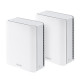 ASUS Router ZenWiFi BT10 BE18000, 1x10GE LAN, 1xGE WAN/LAN, 1x10GE LAN, 1xUSB 3.0, 2pc, white (90IG08Y0-MO3C40)