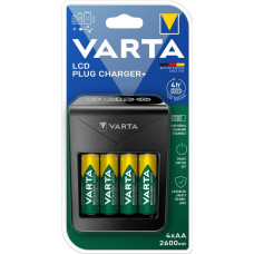 VARTA Зарядний пристрій Varta Lcd Plug Charger 4хNI MH AA2600 мА•год (57687101461)