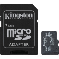 Kingston microSD 8GB C10 UHS-I U3 A2 V30 R100/W80MB/s + SD Industrial (SDCIT2/8GB)