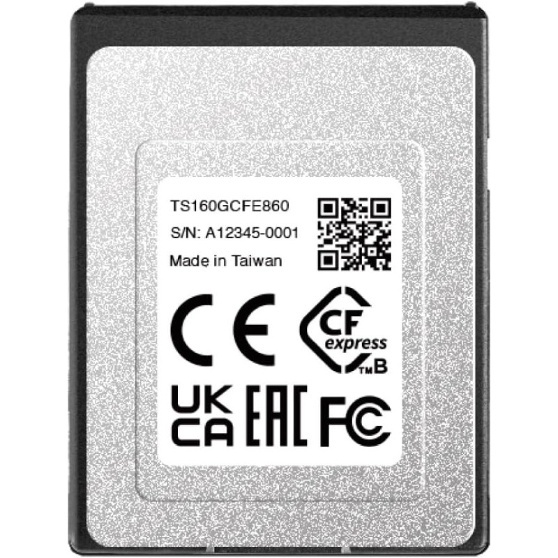 Transcend Карта пам'яті Transcend CFexpress 160GB Type B R1750/W1500MB/s (TS160GCFE860) Transcend Карта пам'яті Transcend CFexpress 160GB Type B R1750/W1500MB/s (TS160GCFE860)
