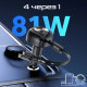 Зарядное устройство Promate 1xUSB-C PD + 1xUSB + cable USB-C/Lightning max 81W black (powerdrive-rci81)