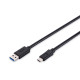 Digitus USB 3.0 (AM/Type-C) 1.0m, black (AK-300136-010-S)