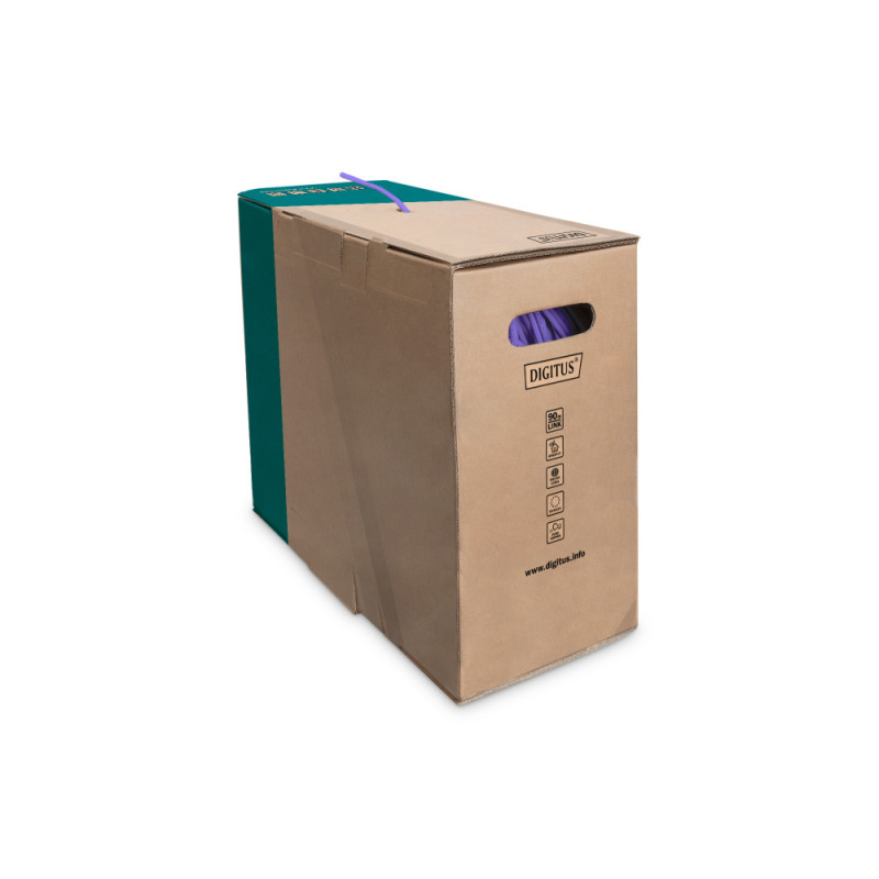 Digitus Кабель CAT 6 U-UTP, 100m, AWG 23/1, LSZH-1, фиолетовый (DK-1613-VH-1)