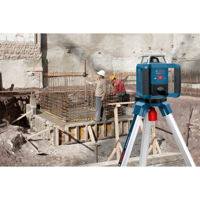 Bosch Нівелір лазерний ротаційний Professional GRL 400 H, 20м/з приймачем 400м, ±0.08мм/м, 600 об/хв, IP54, 2кг, кейс, приймач LR1, АКБ, ЗП (0.601.061.800)
