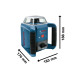 Bosch Нівелір лазерний ротаційний Professional GRL 400 H, 20м/з приймачем 400м, ±0.08мм/м, 600 об/хв, IP54, 2кг, кейс, приймач LR1, АКБ, ЗП (0.601.061.800)