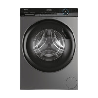Haier WM front load, 9kg, 1400, A+++, 60m, display, steam, invertor, black door, direct motion, silver (HW90-B14939S8)