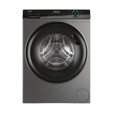 Haier WM front load, 9kg, 1400, A+++, 60m, display, steam, invertor, black door, direct motion, silver (HW90-B14939S8)