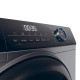 Haier WM front load, 9kg, 1400, A+++, 60m, display, steam, invertor, black door, direct motion, silver (HW90-B14939S8)