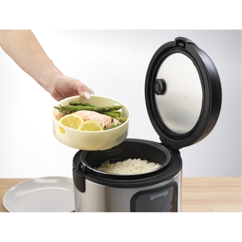 Gorenje Мультиварка, 476Вт, міні, чаша-2л, электронное управл., 5 програм, металл/пластик, черный (MC2SBK)