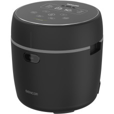 Sencor rice cooker 350W, bowl-0.6L, LED display, aluminum, stainless steel, plastic, black (SRM0671BK)