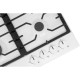 Hansa Hob gas, 59cm, cast-iron, white (BHGW630301)