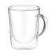 ARDESTO Double wall mug set with handle, 350ml, 2pcs, borosilicate glass, transparent (AR2635BH)