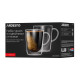 ARDESTO Double wall mug set with handle, 350ml, 2pcs, borosilicate glass, transparent (AR2635BH)