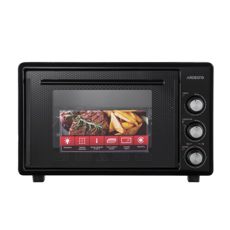ARDESTO Электрическая мини-печь MEO-S40GB - 1300Вт/40 л./таймер/черная