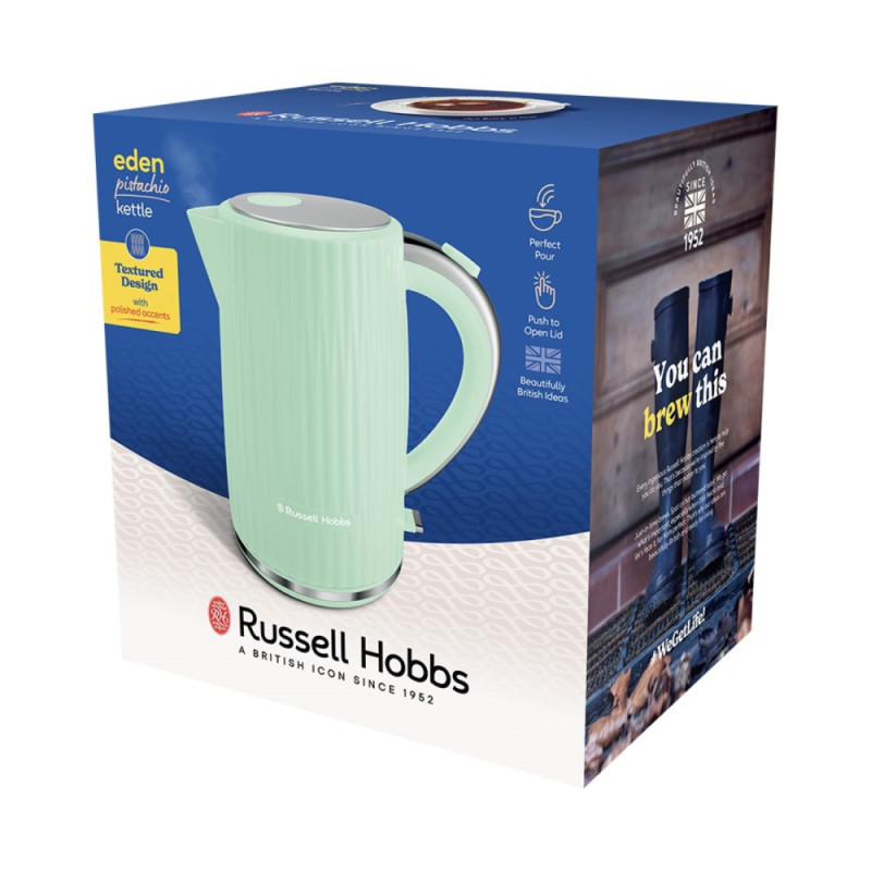 Russell Hobbs Electric kettle Eden, 1.7L, Stainless Steel, plastic, pistachio (27364-70)