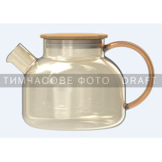 ARDESTO Заварник Golden Moon 1000мл, боросилікатне скло, бамбук, золотистий (AR3010GBB)