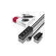 Концентратор AXAGON USB 3.1 to 4xUSB 3.0 1.2m + power adapter + cable USB to Micro 5P black (HUE-S2BP)
