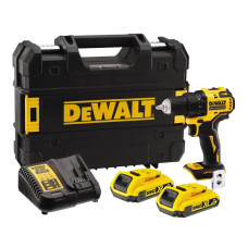 DeWALT Дриль-шурупокрут безщітковий XR Li-Ion 18В акб 2х2А·год 65Нм 450-1650об·хв патрон 13мм ЗП кейс додаткова рукоятка 1.1кг (DCD708D2T)