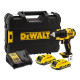 DeWALT Дриль-шурупокрут безщітковий XR Li-Ion 18В акб 2х2А·год 65Нм 450-1650об·хв патрон 13мм ЗП кейс додаткова рукоятка 1.1кг (DCD708D2T)