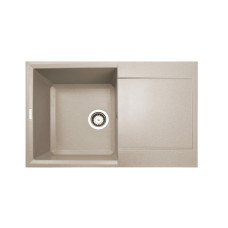 Adamant Мийка кухонна Horizon, штучний камінь, прямокут., з крилом, 780х495х230мм, чаша - 1, врізна, Avena (1824296101506)