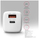 Зарядное устройство AXAGON 1xUSB QC4.0 + 1xUSB-C PD30W PPS white (ACU-PQ30W)